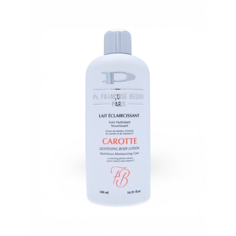 Lait Carotte – Lait éclaircissant hydratant à l’huile de carotte | Pr. Françoise Bedon