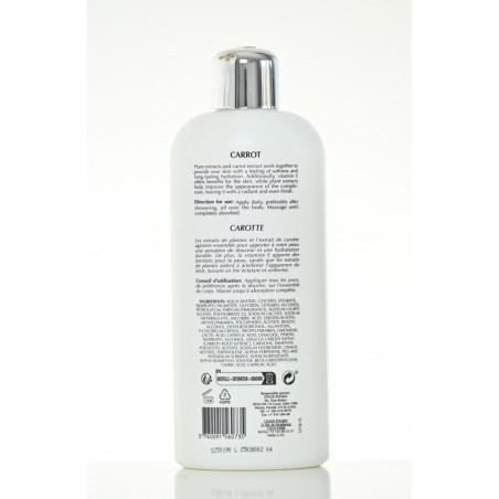 Lait Carotte – Lait éclaircissant hydratant à l’huile de carotte | Pr. Françoise Bedon