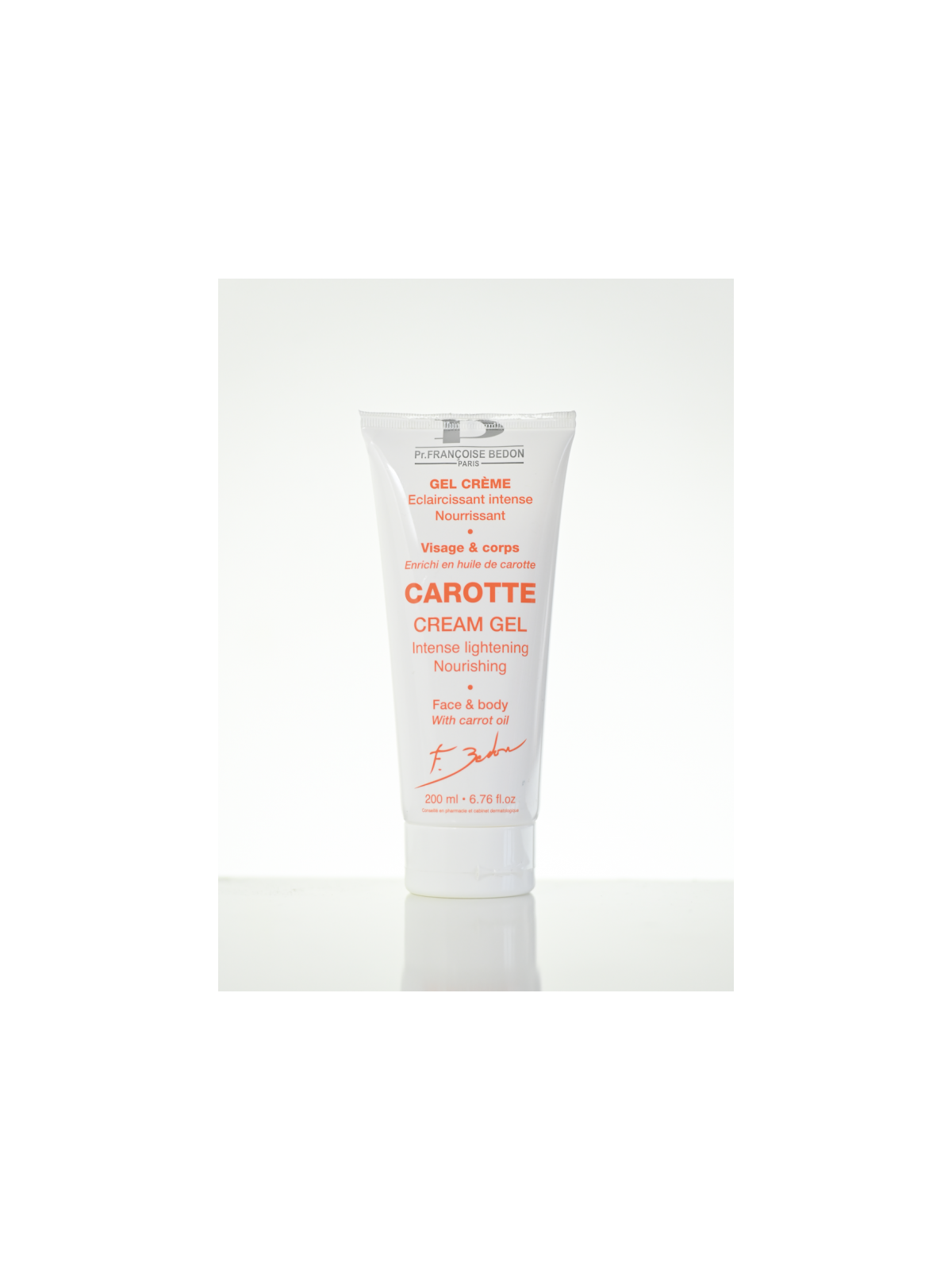 Gel Crème Visage & Corps Carotte – Soin éclaircissant nourrissant à l’huile de carotte
