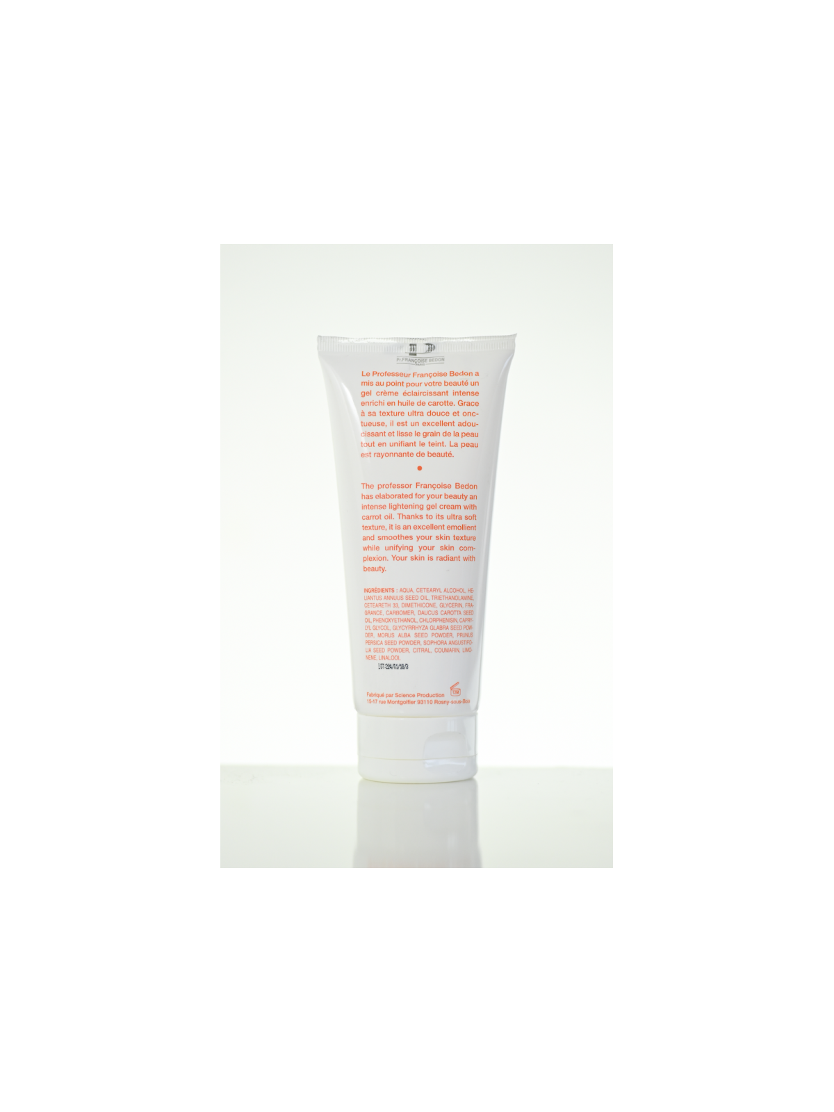 Gel Crème Visage & Corps Carotte – Soin éclaircissant nourrissant à l’huile de carotte